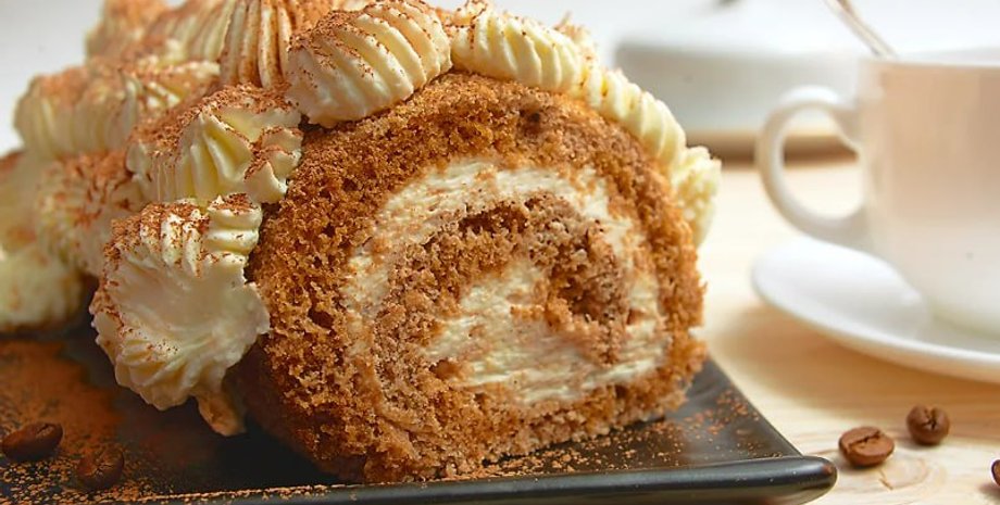 рецепт тирамису, рулет тирамису, праздничный рулет, праздничная выпечка, быстрый рецепт