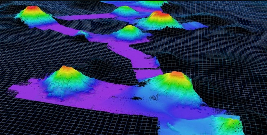 карта подводных вулканов