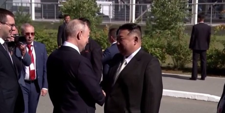 Володимир Путін і Кім Чен Ин, президент РФ, президент КНДР, зустріч