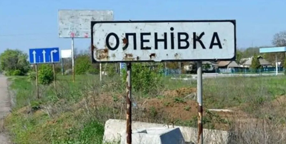 Населенный пункт Еленовка дорожный знак Еленовка