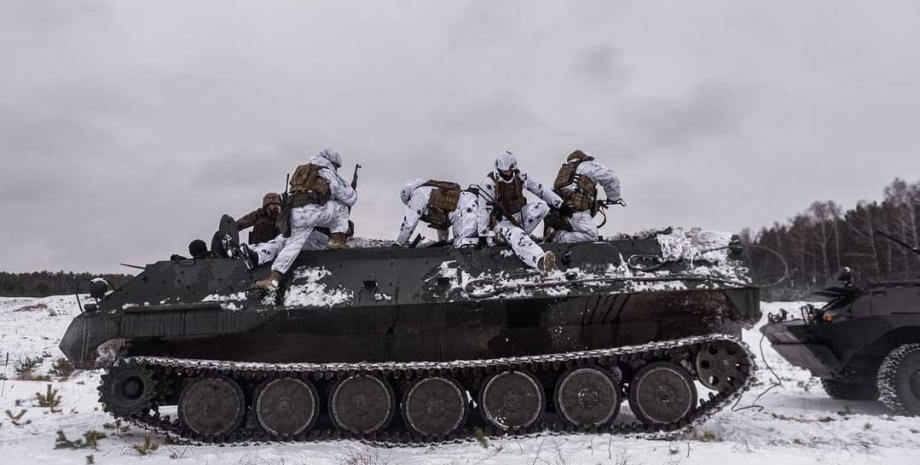 ВСУ зима, ВСУ пехота, украинская армия, война в Украине, БТР