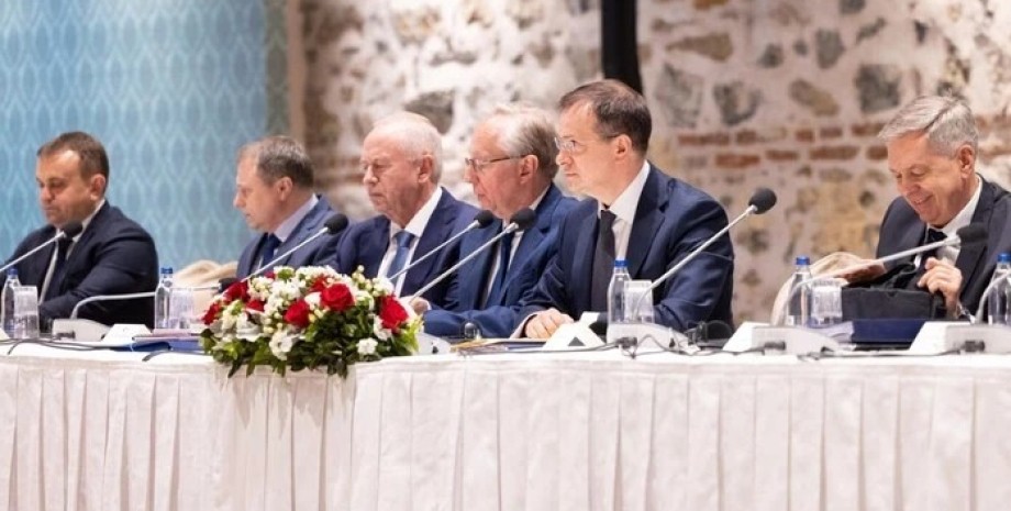 Российская делегация на переговорах в Стамбуле Российская делегация на переговорах в Стамбуле