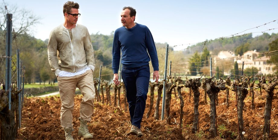 Бред Пітт, виноградник, доглядова косметика