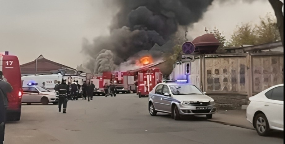 Пожар, Москва, фото