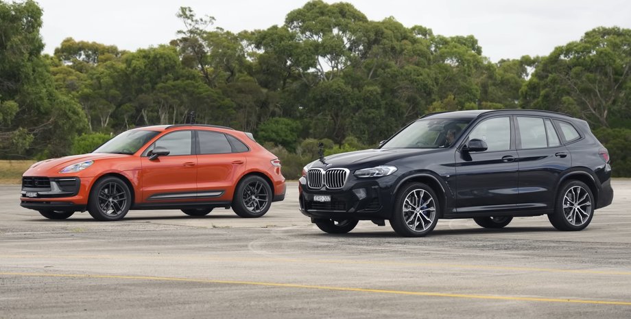 Porsche, Porsche Macan, BMW, BMW X3, Заезд, Драг-рейсинг, Гонки, Заезд, Видео, Кроссоверы, Авто, Автомобили, Видео