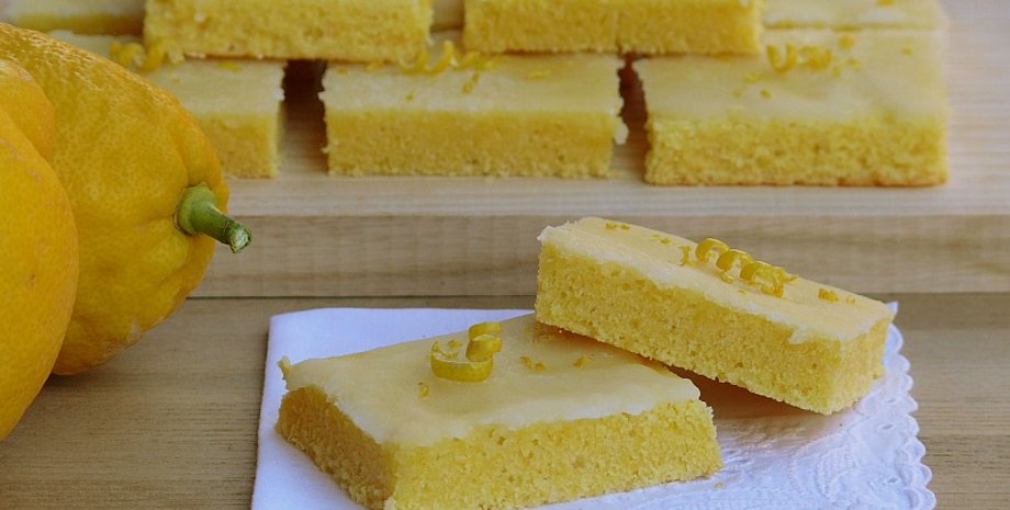 лимонные брауни, блонди с лимоном, лимонные пирожные, лимонный десерт