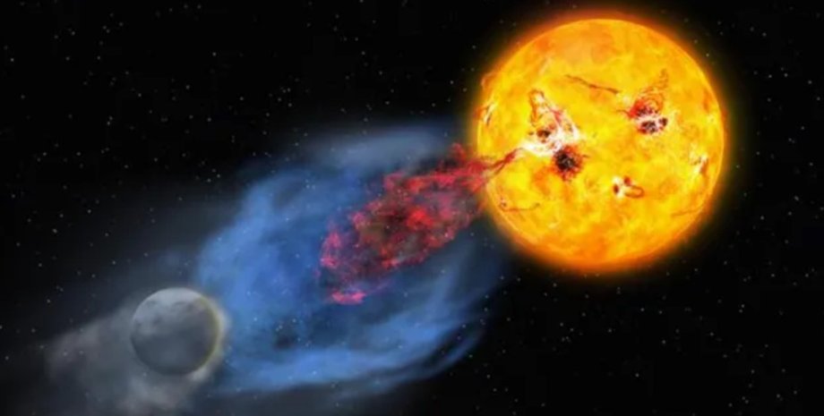 корональный выброс массы звезда EK Draconis