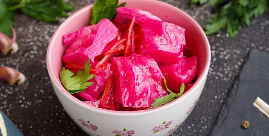 капуста пелюстка, капуста с буряком, рецепты из капусты, простой рецепт из капусты