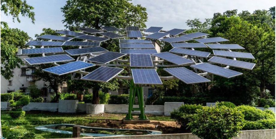 солнечная электростанция в виде дерева