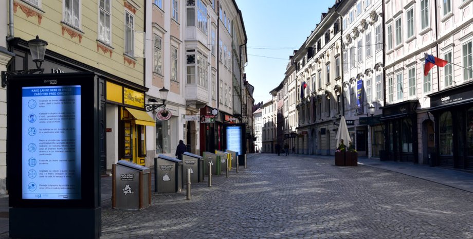 Любляна, столица Словении, 16 марта 2020 года. Фото: New Europe