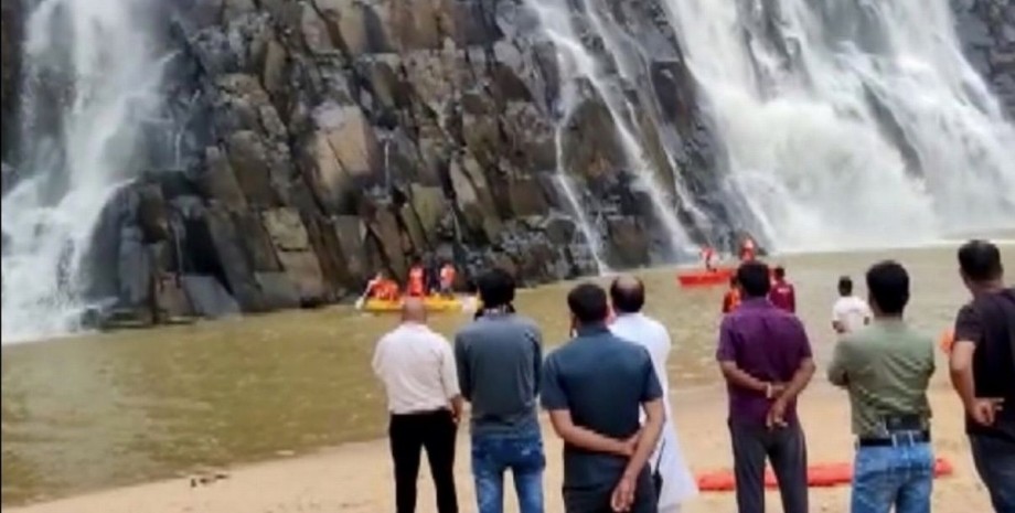 водопад в Индии, индия водопад
