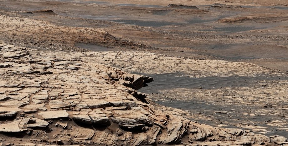марсианский ландшафт, Марс, поверхность, фото