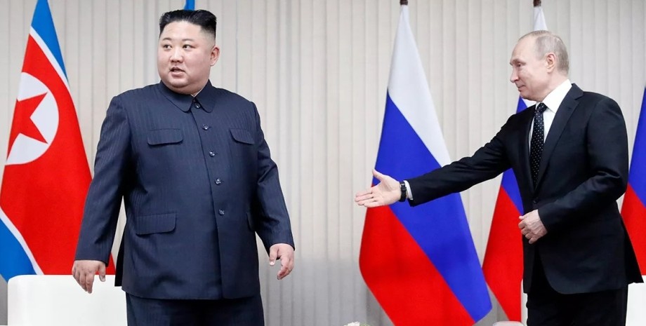 Ким Чен Ын и Владимир Путин, фото