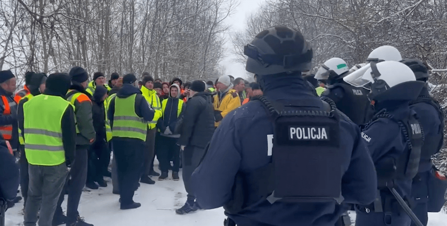 Польша, блокада, водители, фото