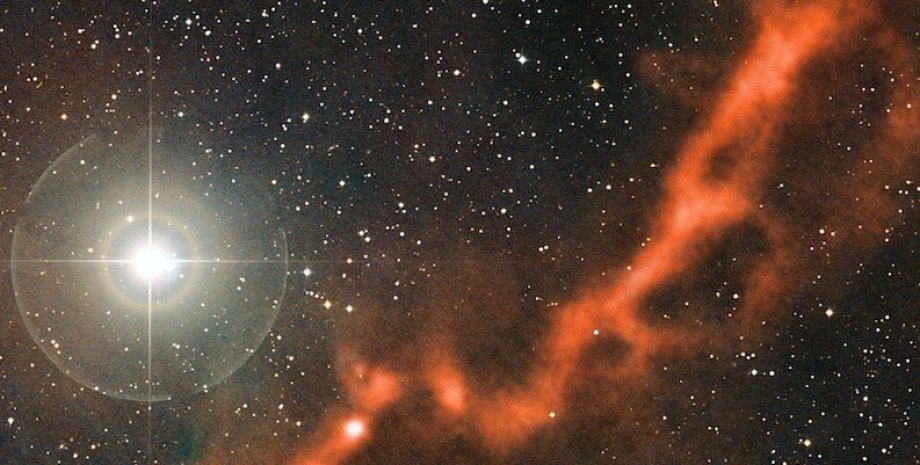 Вид на молекулярное облако Тельца с радиотелескопа APEX в Чили молекулярное облако, космос