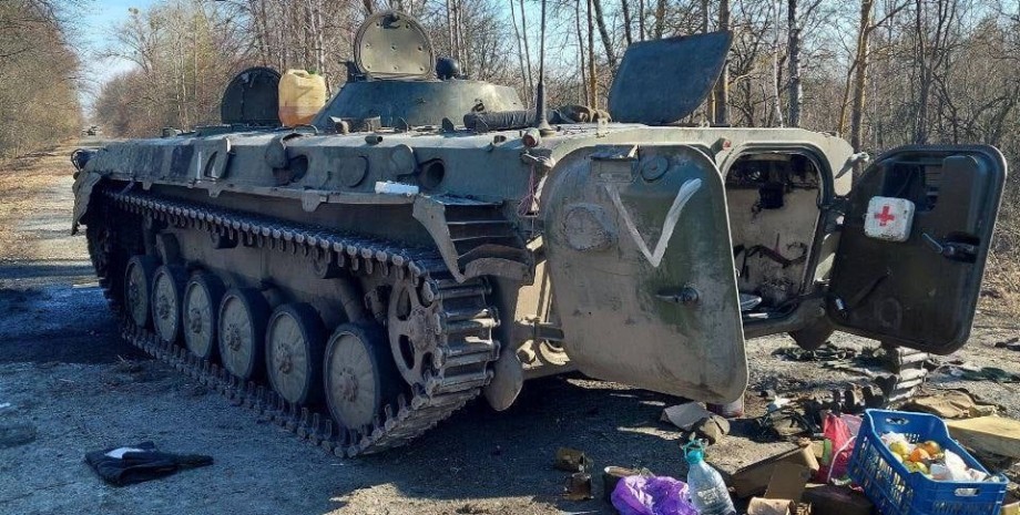 Российский танк, разбитая техника рф,