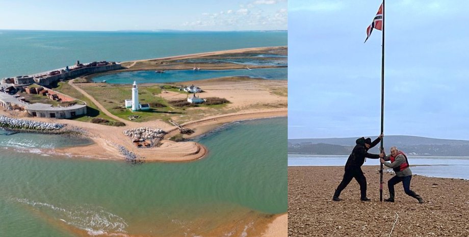 Остров, пролив, Англия, Британия, флаг, Те-Солент