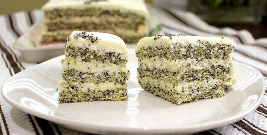 Торт "Царица Эстер", маковый торт, вкусный торт, рецепт вкусного торта, крем патисьер, крем патисьер