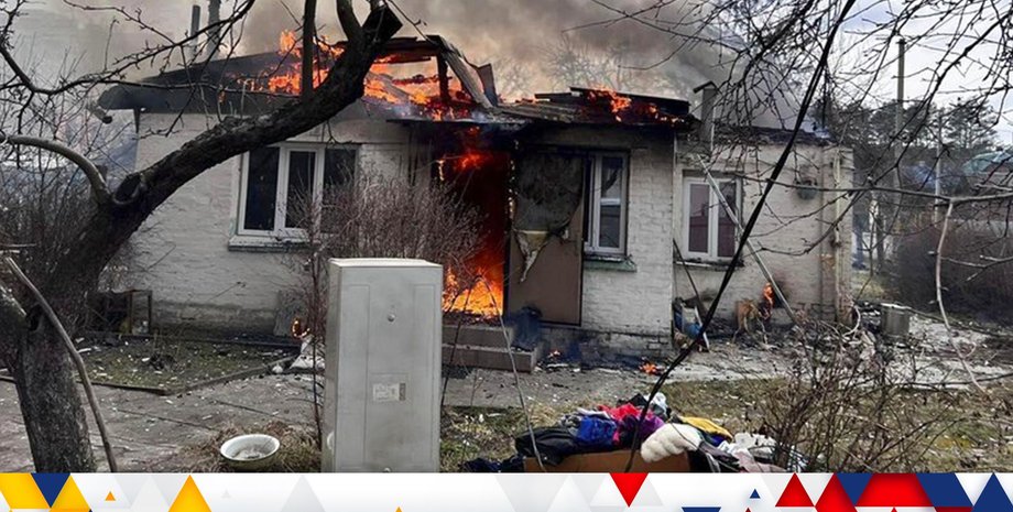 Обстрелы, Украина, возгорание, пожар, огонь, обстрел Украины