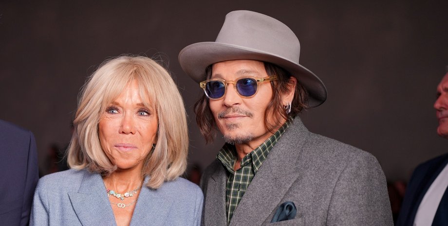 джонни депп и брижит макрон