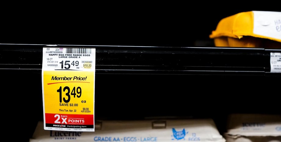 яйца, США, магазин, витрина