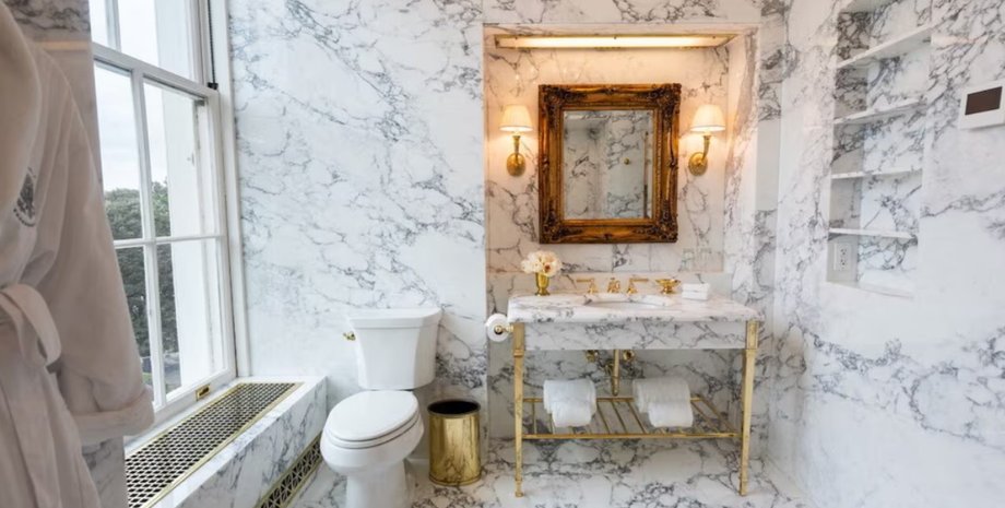 Ванная комната в Белом доме Белый дом ванная