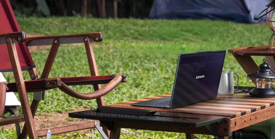 Lenovo Yoga Solar PC, ноутбук, зарядка, сонячні панелі, фото