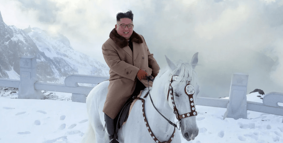Ким Чен Ын, КНДР, диктатор, Северная Корея, гора, всадник