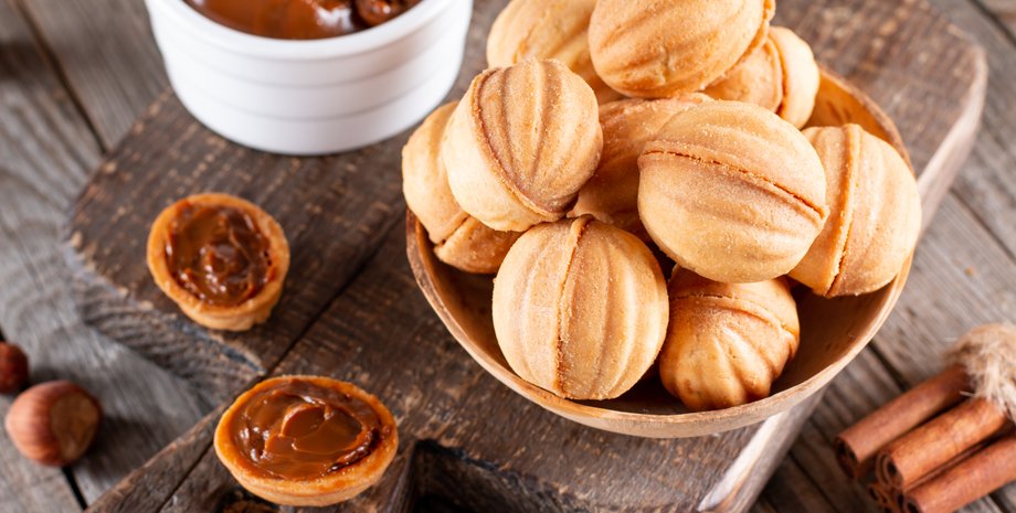 орешки, орешки со сгущенкой, десерт