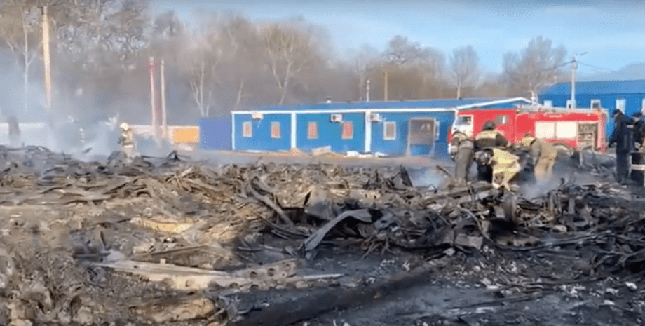 Последствия пожара в Севастополе
