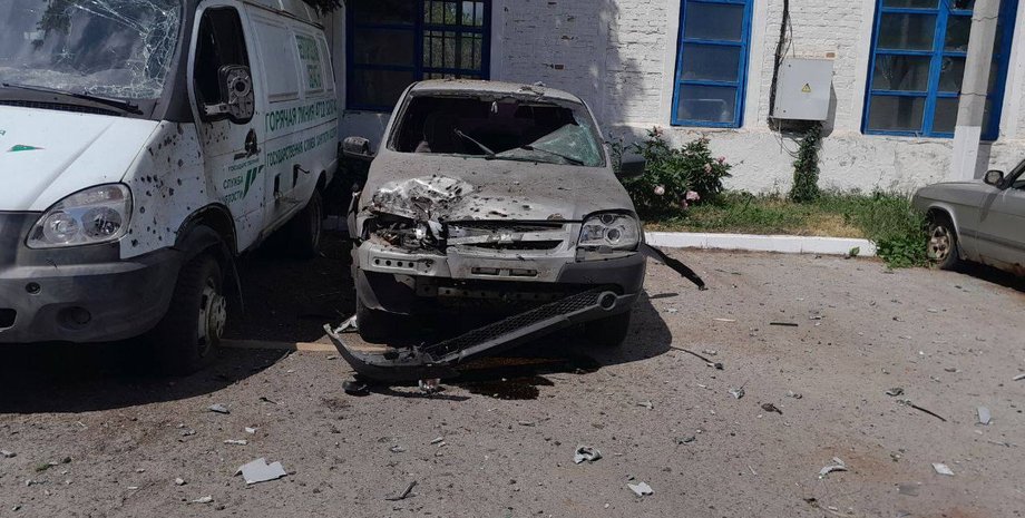 Бєлгородська область, пошкоджений автомобіль