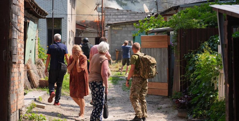 Пожар в Запорожье после удара Шахедов утром 7 июля