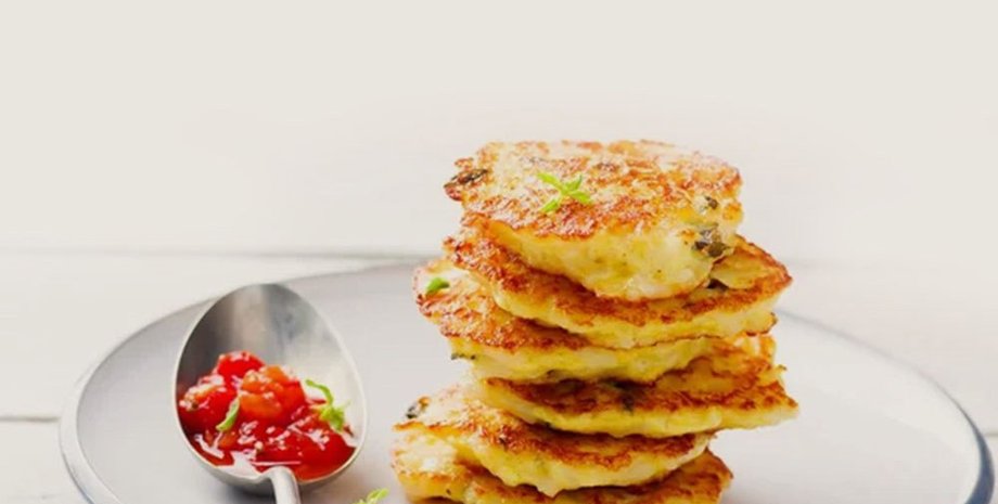 томатные оладьи, ужин, правильное питание