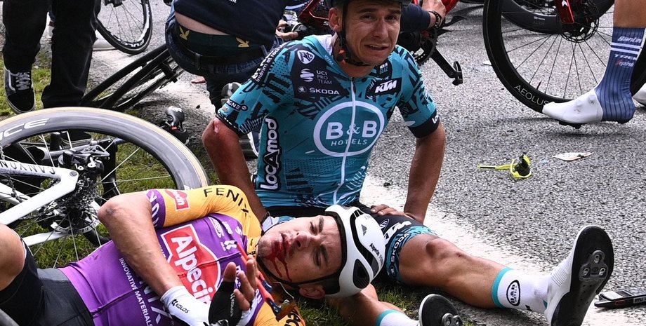 Tour de France, Тур де Франс, аварія на Tour de France, завал Тур де Франс