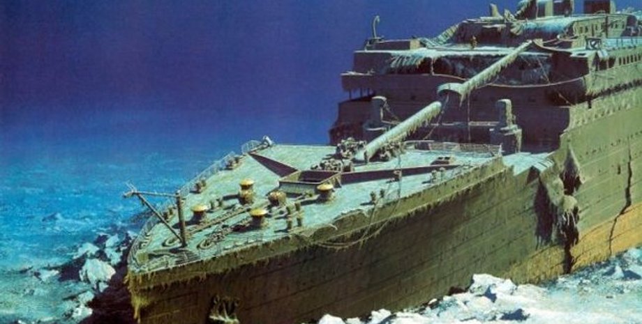 Носовая часть "Титаника" на морском дне / Фото: National Geographic