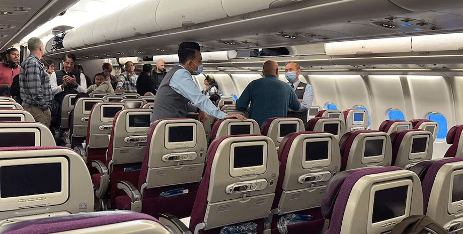 самолет, в самолете, салон самолета