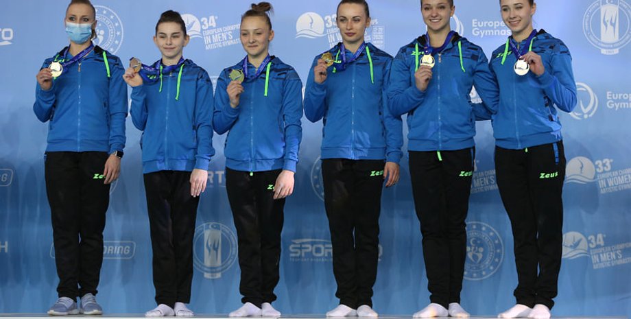 украина, спорт, гимнастика, золото, чемпионат европы