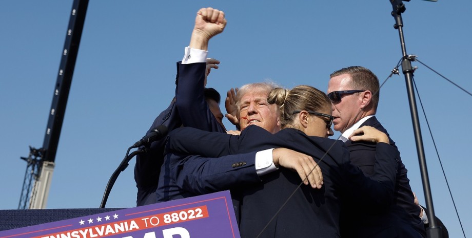 Дональд Трамп, замах, мітинг, Пенсильванія, фото