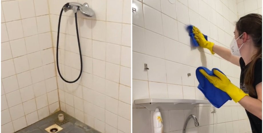Уборщица показала, как выглядит ванна до и после генеральной уборки, видео, тренды TikTok, работа по дому