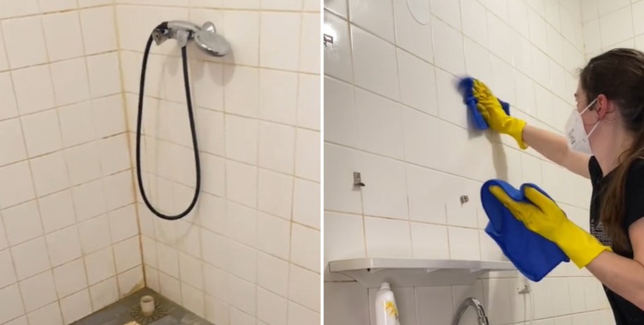 Уборщица показала, как выглядит ванна до и после генеральной уборки, видео, тренды TikTok, работа по дому