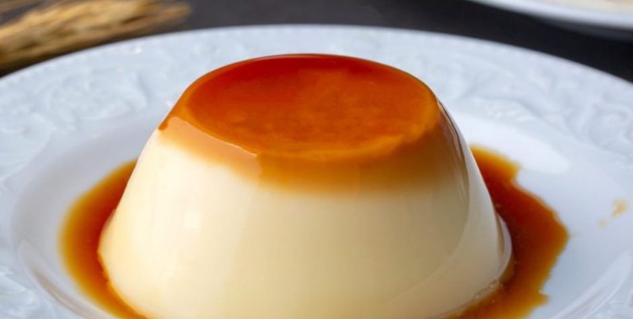 десерт, молочно-імбирний пудинг