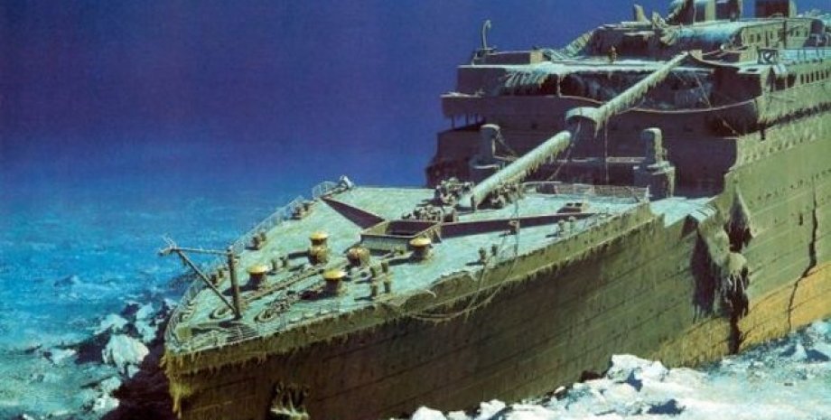 Носовая часть "Титаника" на морском дне / Фото: National Geographic
