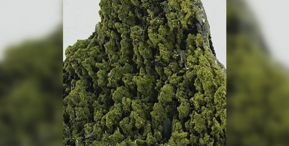 каменный лес, камень, минерал, эпидот в кварце