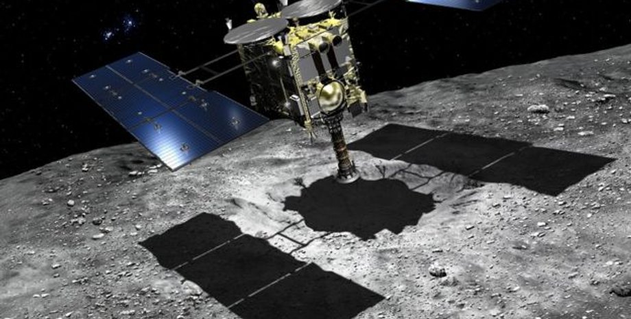 Высадка на астероид Рюгу в представлении художника. JAXA / AKIHIRO IKESHITA