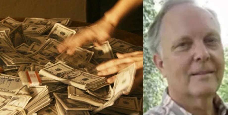 Мужчина, деньги, пенсионер, доллары, валюта