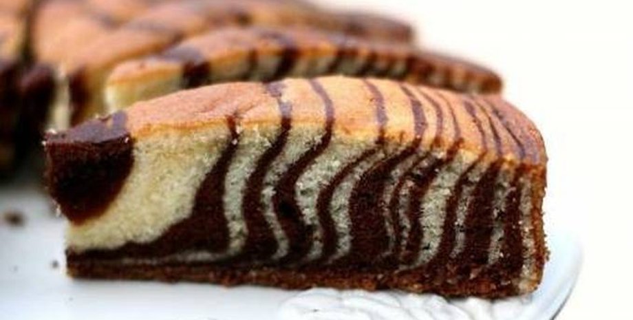 кекс зебра, пирог зебра, классический рецепт, простой рецепт выпечки, простой рецепт кекса