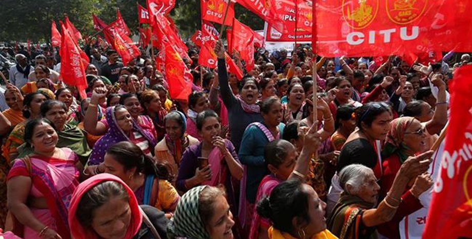 Фото: протесты в Индии / twitter.com Kaleem_Tweets