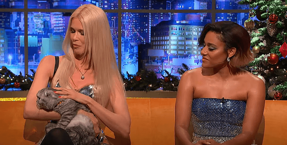 Клаудия Шиффер, кот, ток-шоу