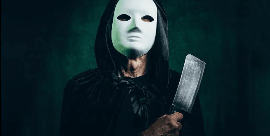 серийный убийца, маньяк, костюм на Хэллоуин, празднование Хэллоуина, переодевание