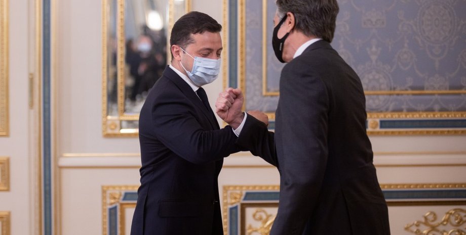 Владимир Зеленский, Энтони Блинкен, Офис президента